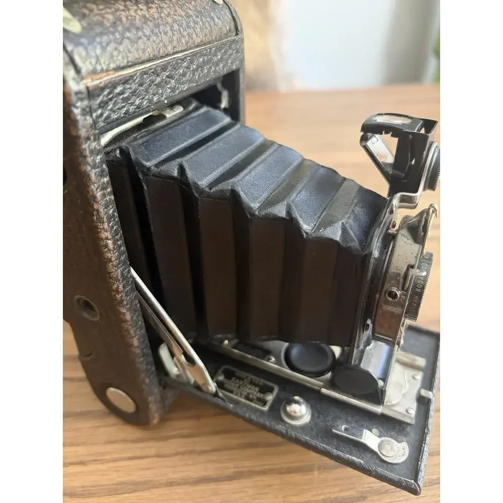 Antique Kodak Junior No 1 Autographic Model A Folding Camera With Leather Case